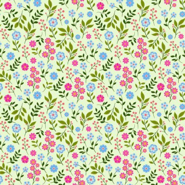 Pozitif çiçek dansı. Kusursuz vektör deseni