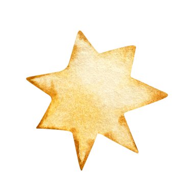 Suluboya Noel çizimleri, kış şehri elementleri, sarı sta