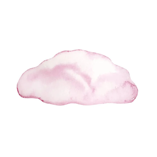 Акварель Ніжна Повітряно Рожева Хмара Ізольована Дизайну Запрошень — стокове фото