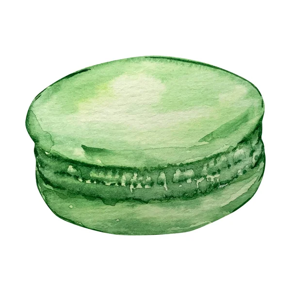 Akvarellszínű Zöld Macaronok Patrick — Stock Fotó