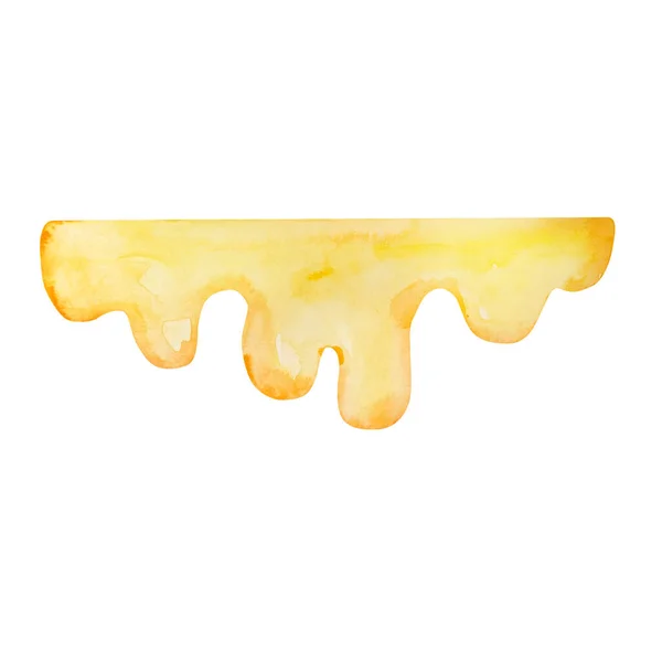 Акварельна Ілюстрація Кидає Жовтий Мед — стокове фото