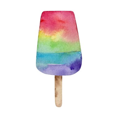Suluboya dondurma, plastik gökkuşağı.