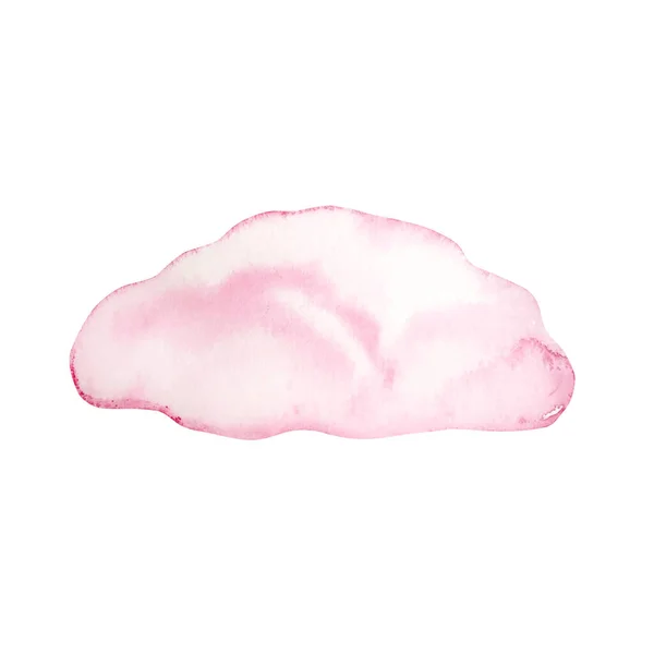 Aquarell Sanft Luftig Rosa Wolke Isoliert Für Einladungsmotive — Stockfoto