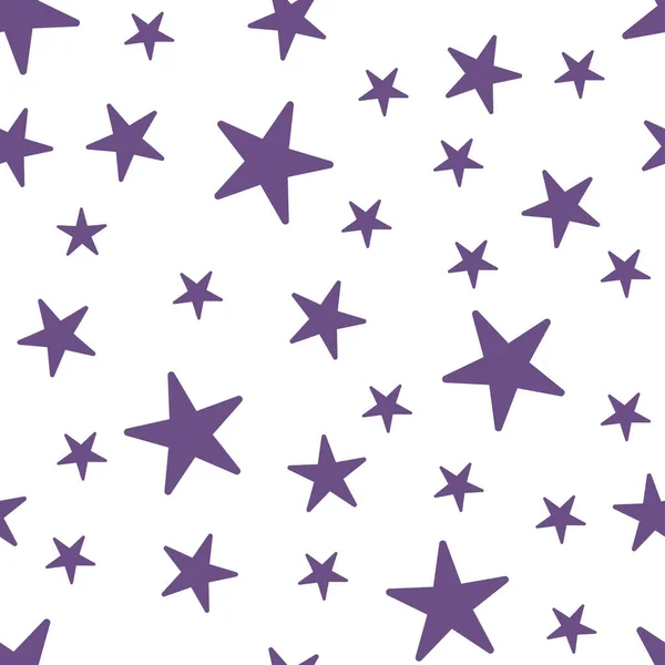 Halloween Seamless Pattern Purple Stars White Background — Stock Photo, Image