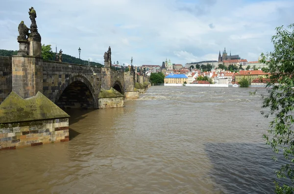 Powodzie w Pradze — Zdjęcie stockowe