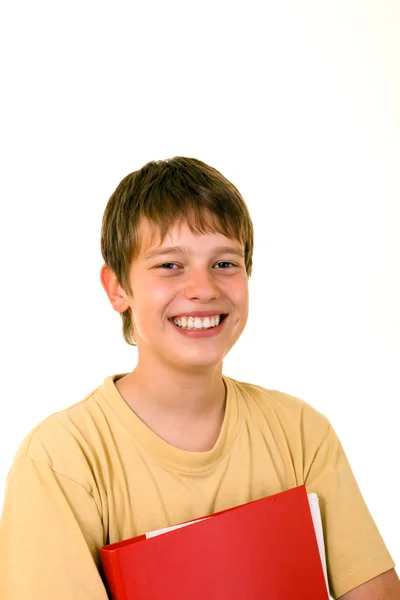 Młody nastolatek uśmiechający się — Zdjęcie stockowe