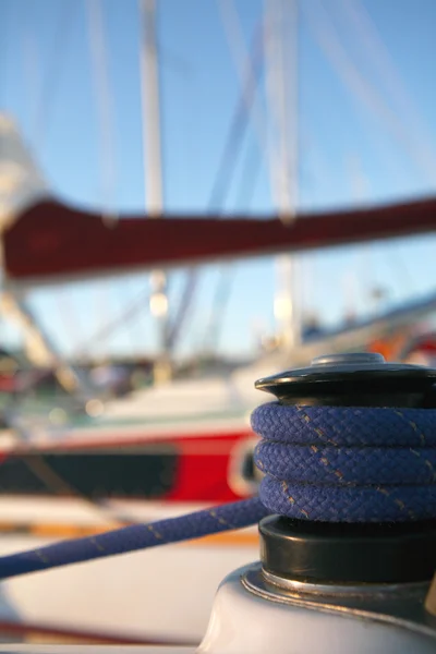 Sailboater's equipment on yacht — Stock Photo, Image