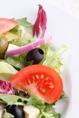 Peynirli sebze salatası