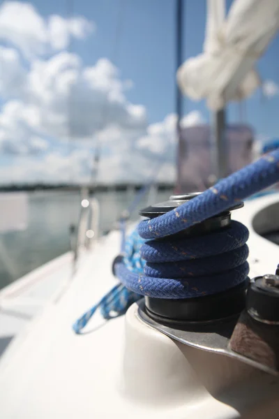 Sail boat Winch, yachting theme — Stock Photo, Image
