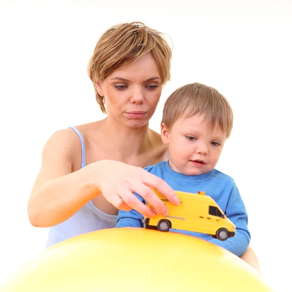 Mother playing with son — Stock Photo, Image