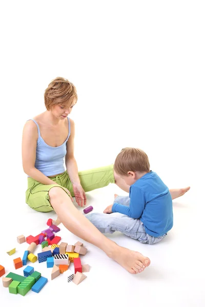 Madre jugando con hijo —  Fotos de Stock