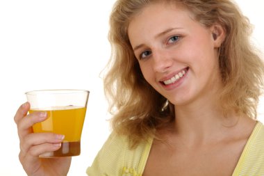 meyve suyu içme kız