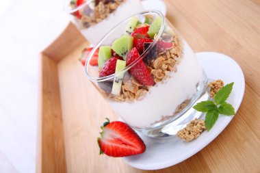 Sağlıklı kahvaltı.