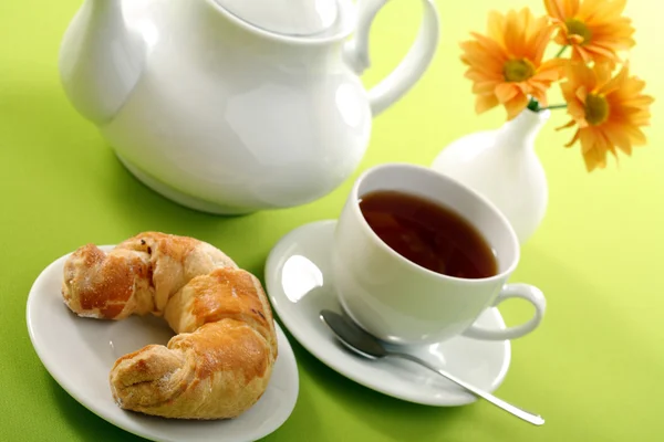 Colazione - pane tostato, uova, pancetta — Foto Stock