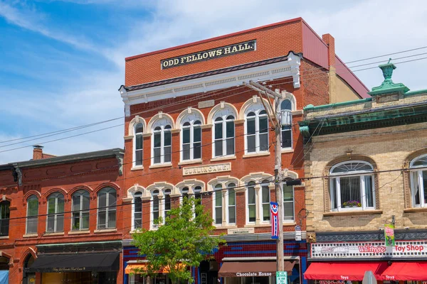Exeter, New Hampshire NH, ABD 'nin tarihi şehir merkezindeki 115 Water Caddesi' ndeki Odd Fellows Hall.. 
