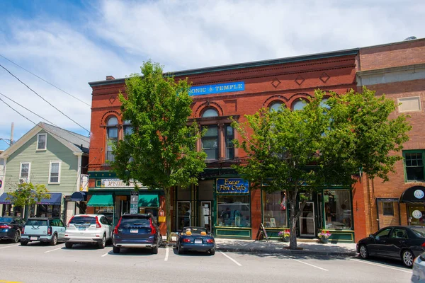 Freimaurertempel Der Water Street Historischen Stadtzentrum Von Exeter New Hampshire — Stockfoto