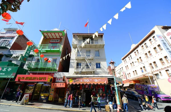 Antique Chinese Style Commercial Buildings 957 Grant Avenue Jackson Street — Φωτογραφία Αρχείου