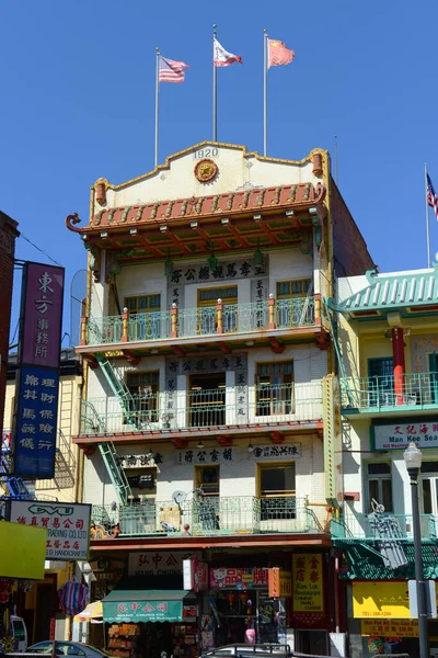 Edifícios Comerciais Estilo Chinês Antigo 836 Washington Street Waverly Place — Fotografia de Stock