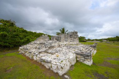 Maya, El Rey arkeoloji alanı, Cancun, Quintana Roo QR, Meksika 'yı harap etti..