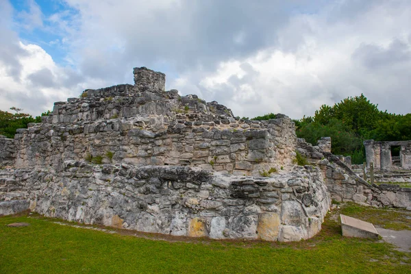 Maya Ruin Rey Archaeological Site Cancún Quintana Roo México — Foto de Stock