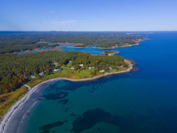 Cutts Island Und Brave Boat Harbor Luftaufnahme Kittery Point Der — Stockfoto