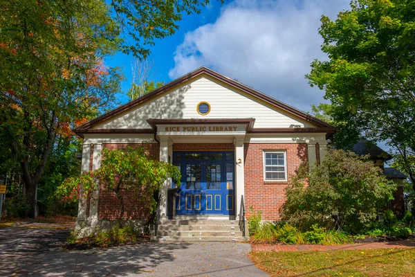 Rice Public Library Walker Street Historic Kittery Point Town Maine — 스톡 사진