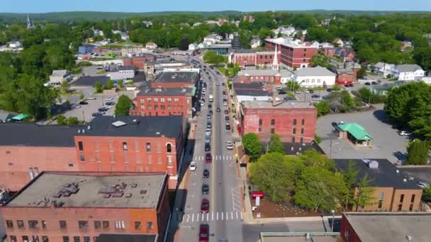 Webster Historic Commercial Town Center Aerial View Main Street Including — Video