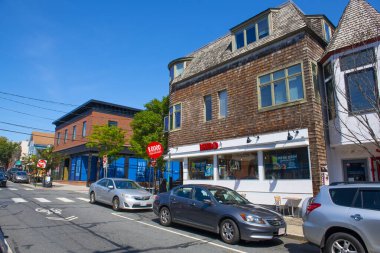 Providence, Rhode Island RI, ABD 'deki College Hill' deki Meeting Street 269 Thayer Caddesi 'ndeki tarihi ticari bina.. 