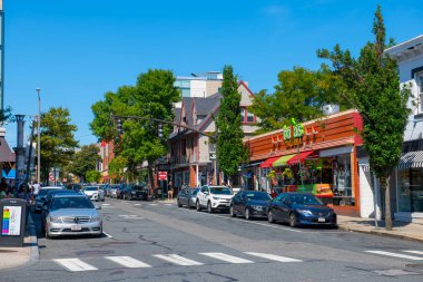 Baja 'nın Taqueria restoranı 227 Thayer Caddesi' ndeki tarihi bir binada, Providence, Rhode Island RI, ABD 'deki College Hill' deki Angell Caddesi 'nde.. 