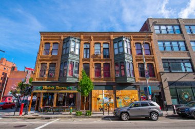 Blake 'in Tavernası 122 Washington Caddesi' ndeki Providence şehir merkezindeki Mathewson Caddesi, Rhode Island RI, ABD. 