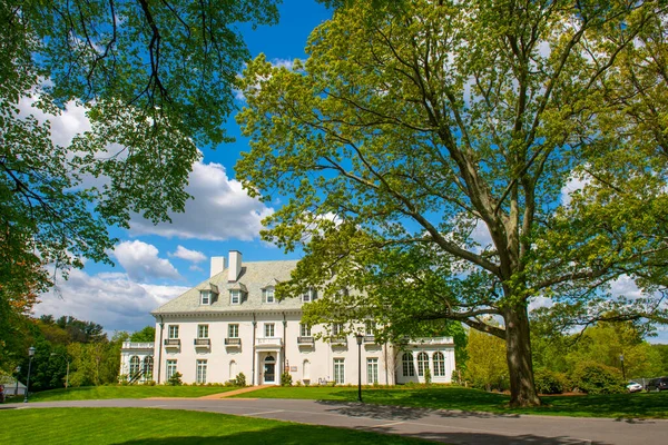 Historic French Chateau Style House Newton Centre Newton Massachusetts Usa — Stock Photo, Image