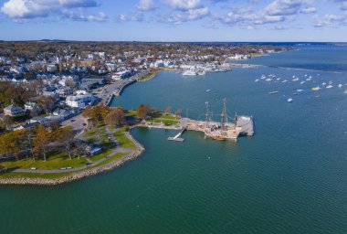 Mayflower II, Massachusetts MA, Amerika Birleşik Devletleri 'nin Plymouth kentine demirlemiş 17. yüzyıldan kalma Mayflower gemisinin bir kopyası.. 