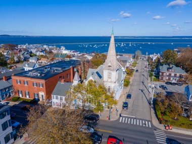 Spire Center for Performing Arts hava görüntüsü 25 Court Street, Plymouth, Massachusetts MA, ABD. 