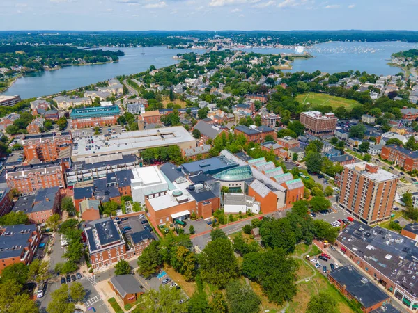 Peabody Essex Museum Pem Luchtfoto 161 Essex Street Het Historische — Stockfoto