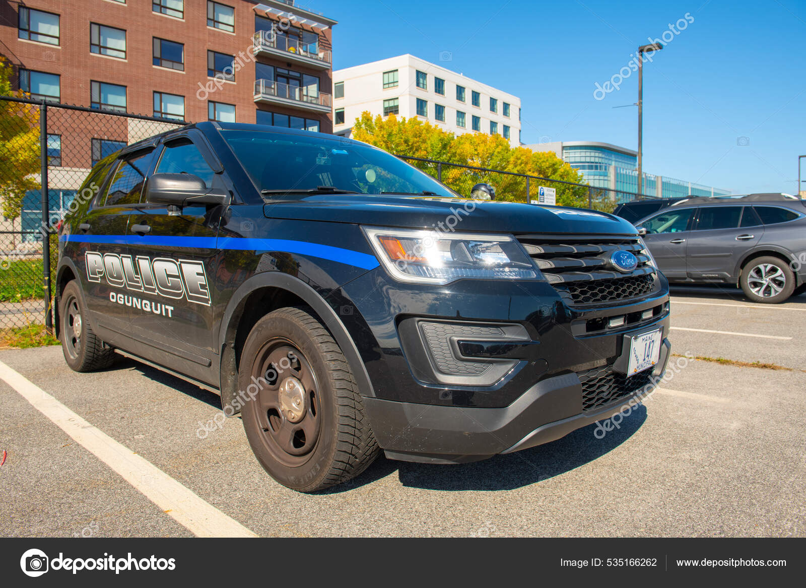 Ford Interceptor Ogunquit Police Interceptor Suv Car Portland Maine Usa Stock Editorial Photo