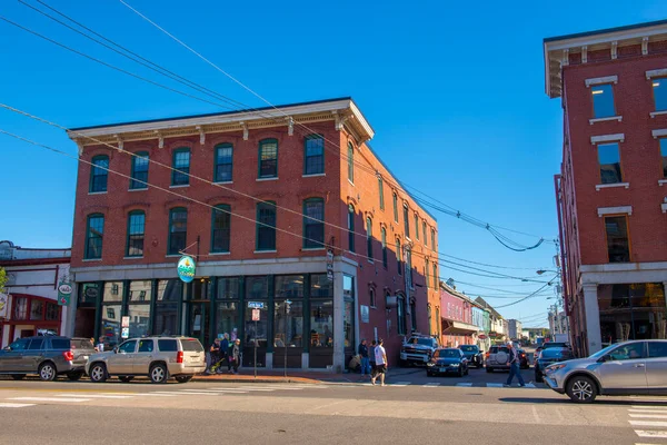 Historic Commercial Building Commercial Street Custom House Wharf Old Port — Stock Photo, Image