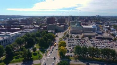 Portland 'ın tarihi gökyüzü manzarası Kongre Caddesi' nde Munjoy Hill, Portland, Maine ME, ABD 'den izleniyor.. 