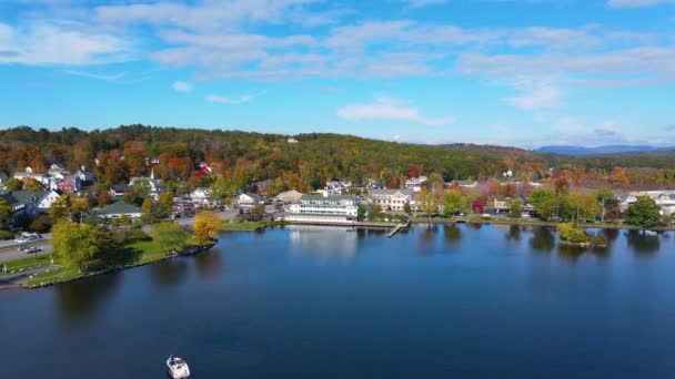Meredith Körfezi New Hampshire Abd Deki Meredith Kasabasındaki Winnipesaukee Gölü — Stok video