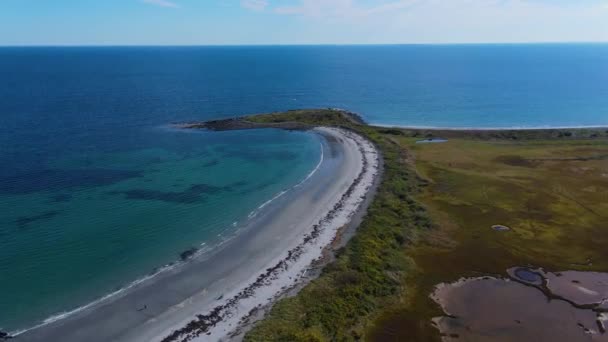 Vue Aérienne Seapoint Entre Seapoint Beach Crescent Beach Sur Île — Video