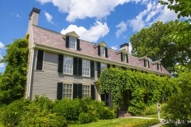 Old House at Peacefield is a historic home of Adams family including US presidents John Adams and John Quincy Adams at 135 Adams Street in city of Quincy, Massachusetts MA, USA. 