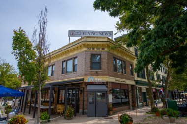 Adriatic Restaurant at 155 Washington Street at Front Street in Historic city center of Salem, Massachusetts MA, USA. 
