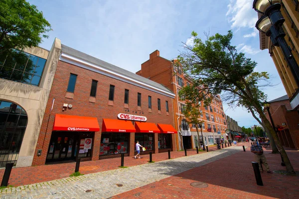 Cvs Drug Store 200 Essex Street Pedestrian Street Historic City — Foto de Stock