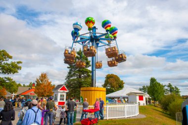 Nut Tree high spin wheel in Edaville Family Theme Park in town of Carver, Massachusetts MA, USA. 