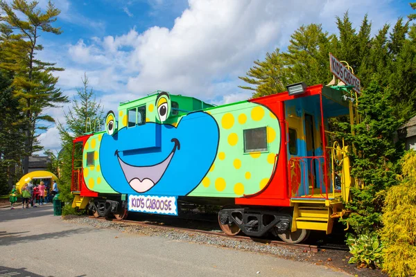 Kid Caboose Edaville Family Theme Park Town Carver Massachusetts Usa — Stockfoto