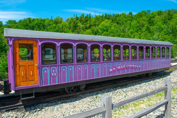 マウントワシントン コグ鉄道 Mount Washington Cog Railway ニューハンプシャー州ニューハンプシャー州キャロルの町ブレトン ウッズにある鉄道 — ストック写真