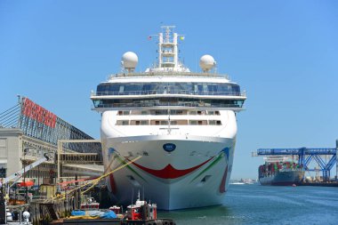 Norveç Seher Denizcilik Hattı 'ndan Norveçli Şafak limanı Boston Cruise Limanı, Boston, Massachusetts MA, ABD. 