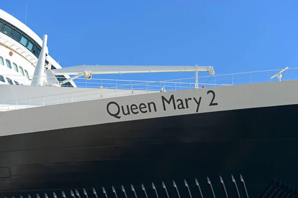 Rms Queen Mary Cunard Line Atracado Boston Cruise Port Seaport —  Fotos de Stock