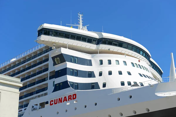 Rms Queen Mary Cunard Line Atracado Boston Cruise Port Seaport — Foto de Stock