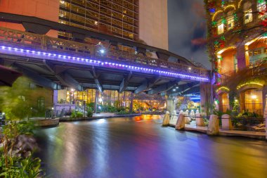 San Antonio River Walk at N Presa Street at city San Antonio, Texas, ABD.