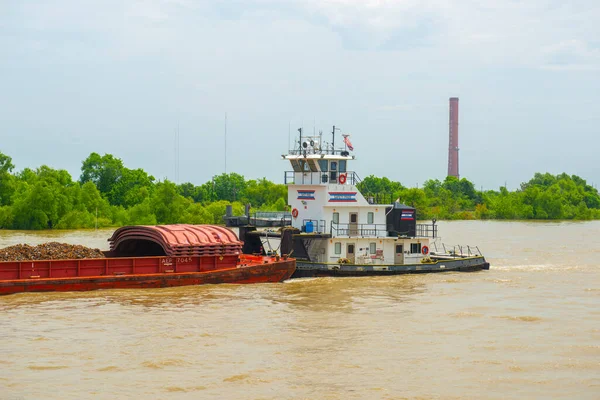 Orgulho Segurança Rebocador Rio Mississippi Nova Orleans Louisiana Eua — Fotografia de Stock